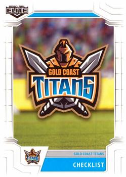 2020 NRL Elite #037 Gold Coast Titans Checklist Front